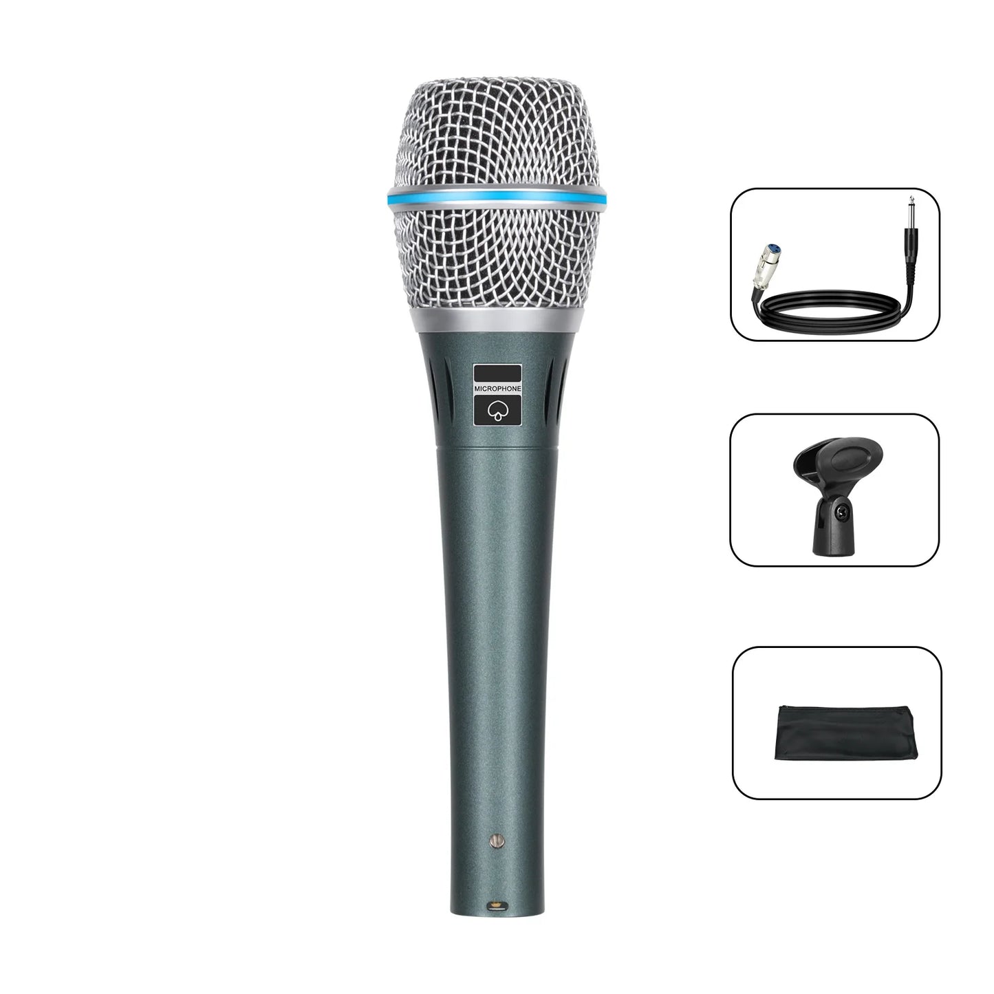 BT87 Wired Dynamic Microphone, Special Pickup Microphone For Musical Instruments, Vocal Recording Microphone