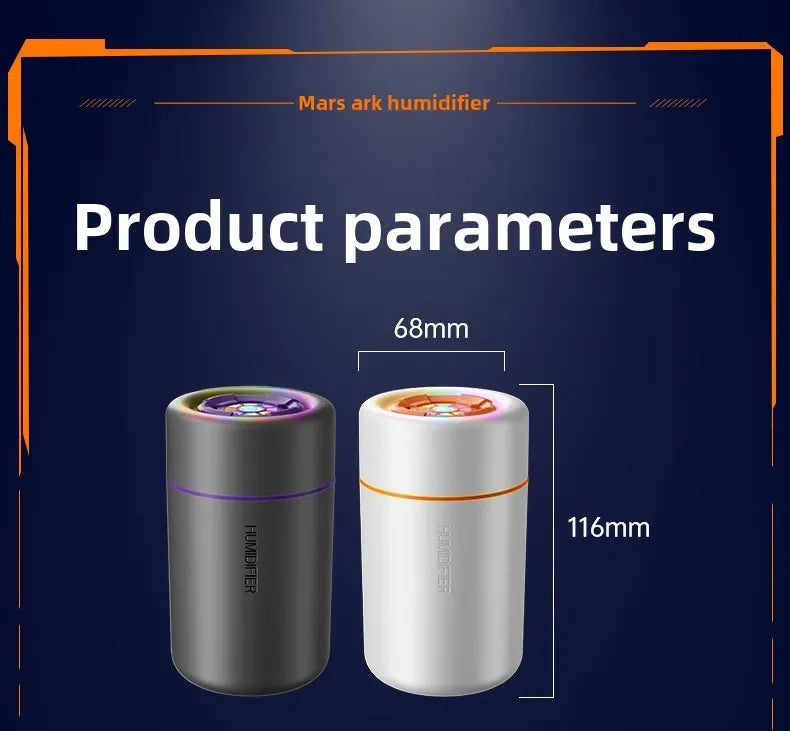 Mini Air Humidifier USB Electric Aroma Essential Oil Diffuser Purifier Aromatherapy Mist Maker Color Lights For Car Home Bedroom