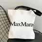 M-Max MaraS Brand Storage Bags Canvas Tote Bag Double-Sided Print Lightweight Shoulder Shopping Handbag for Daily Use