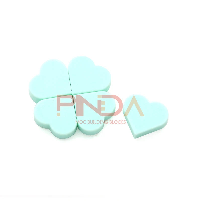 100pcs MOC 39739 Tile Round 1x1 Heart Building Blocks Sets Love Peach Compatible with Educational Creative Kids Children Toys