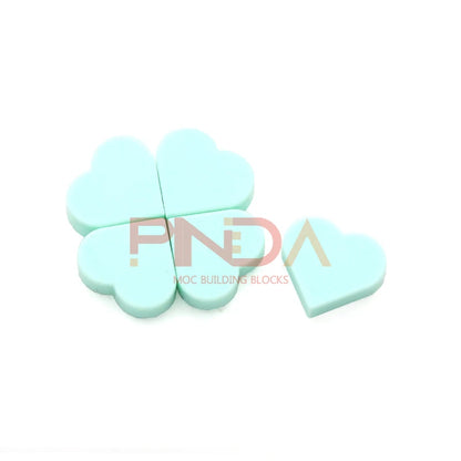 100pcs MOC 39739 Tile Round 1x1 Heart Building Blocks Sets Love Peach Compatible with Educational Creative Kids Children Toys