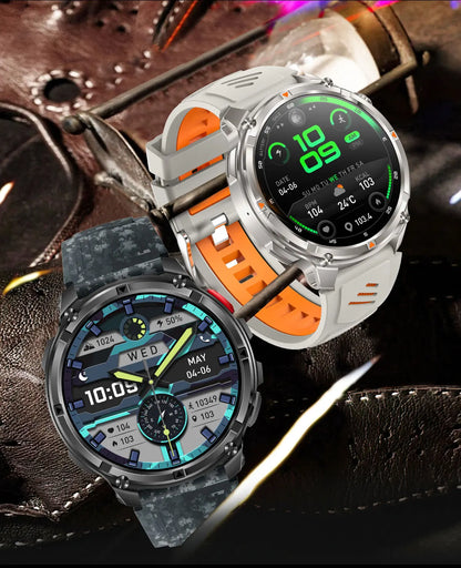 2026 New T-REX3 1100mAh Battery SmartWatch 10ATM Waterproof Compass Altitude HD Bluetooth call Sports Flashlight Smart Watch Men