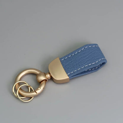 Short Lovely Leather Keychain Vintage Personalized Keyring Custom Logo Name Car Key Holder Chain Laser Engrave Women Charm Gift