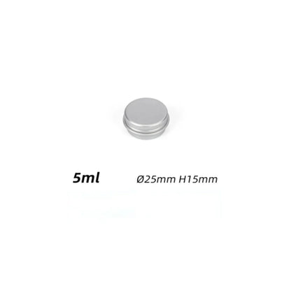5ml-250ml Cosmetic Aluminum Cans Aluminum Boxes Silver Aluminum Tins Cans Screw Top Round Candle Spice Tins Cans Lid Containers