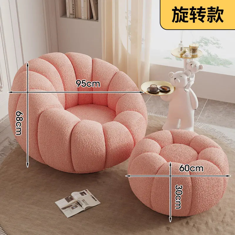 Lazy sofa single double pumpkin sofa reclining sleeping cloud swivel chair bedroom Internet celebrity sofa balcony sedentary