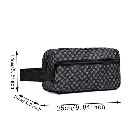 Neutral color tote bag for men and women, suitable for makeup bags and toiletry bags, can be carried by hand or carried as a bag