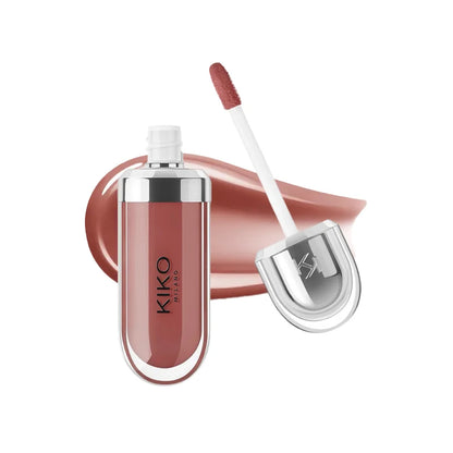 Kiko 3D Hydra Lip Gloss Non-fading Waterproof Blusher Moisturizing Shimmer Makeup Lip Gloss Lipstick Brun Pearly Mauve Liner