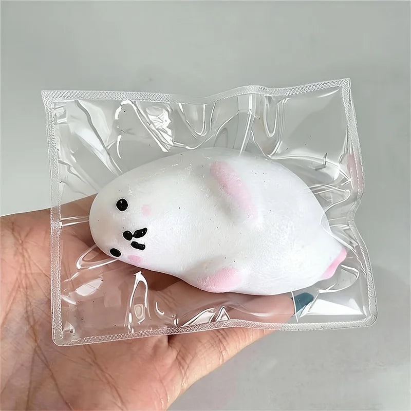 Taba Chubby Seal Squeeze Toy, Plush Seal Kneading Fun Soft Squeeze and Stress-relieving Toy, Cute Desk Decoration, Festival Gift