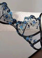 European Women Alluring Sheer Lace Embroidery Underwire Bra, Big Bust Support Minimize Anti‑Sagging Soft Lingerie S‑XL  Bra Set