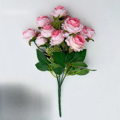 15 heads Artificial Silk Rose Flowers Bridal Bouquet for Home Wedding Floral Arrangement Garden Artificial Flowers DIYGift Decor