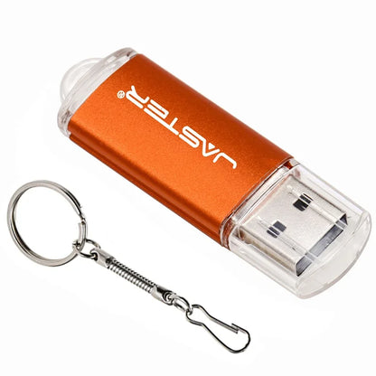 JASTER Free Key Chain USB Flash Drive 128GB Black Pen Drive 64GB Blue Memory Stick 32GB Creative Gift Pendrive 16GB Red U Disk