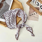 Retro Lace Scarf Sweet Flower Triangle Hair Scarf for Women Hair Band Thin Vintage Kerchief Bohe Flower Ribbon Travel Headwear ﻿