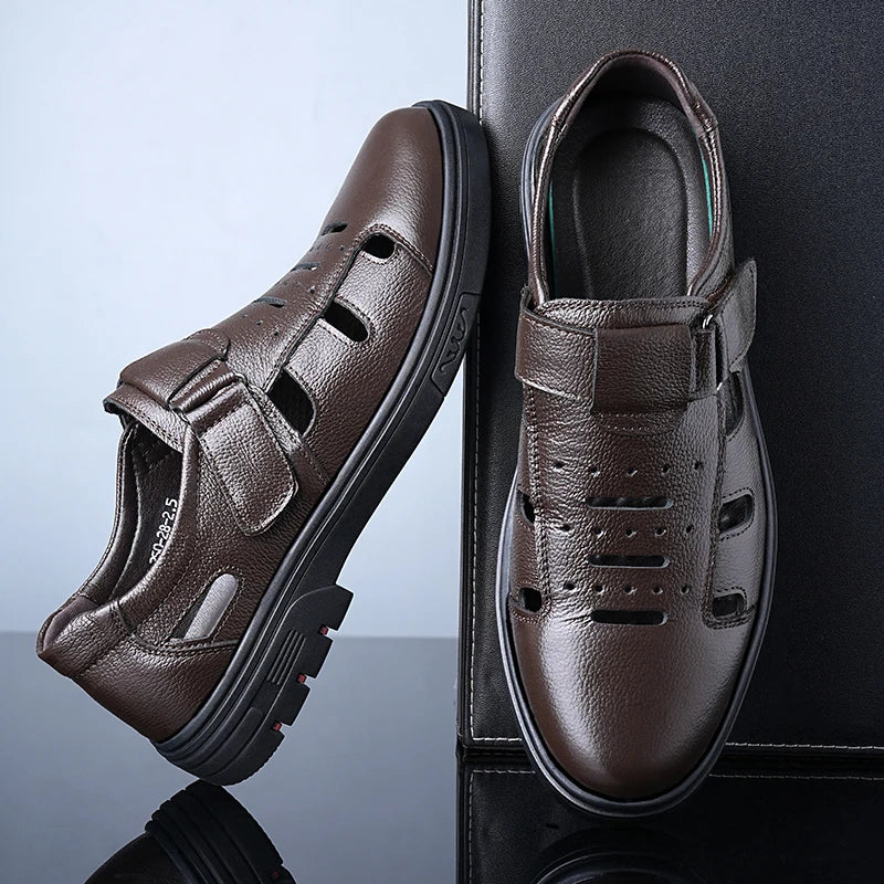 Men's Summer Hollow out Slip-On Shoes Anti-Slip Soft Bottom Casual Comfortable Breathable Loafers-705