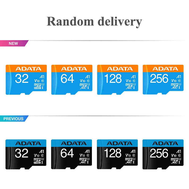 ADATA Micro SD Card 32GB 64GB 128GB 256GB A1 Memory Card C10 UHS-I High Speed Memory Card micro SDXC card with adapter for Phone