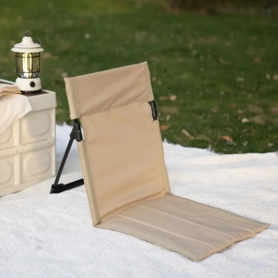 Portable Folding Beach Chair for Camping, Fishing & Garden Use - Lightweight Outdoor Lounge Chair with Backrest