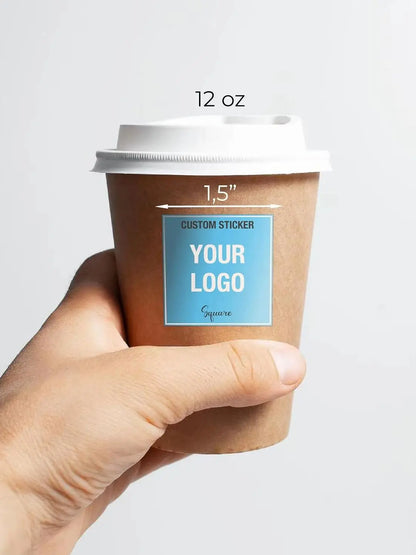 6CM Business  Customize  Logo Square Vinyl Your own Logo  Customized for Personalized  Name Stickers for Water Bottles Gifts