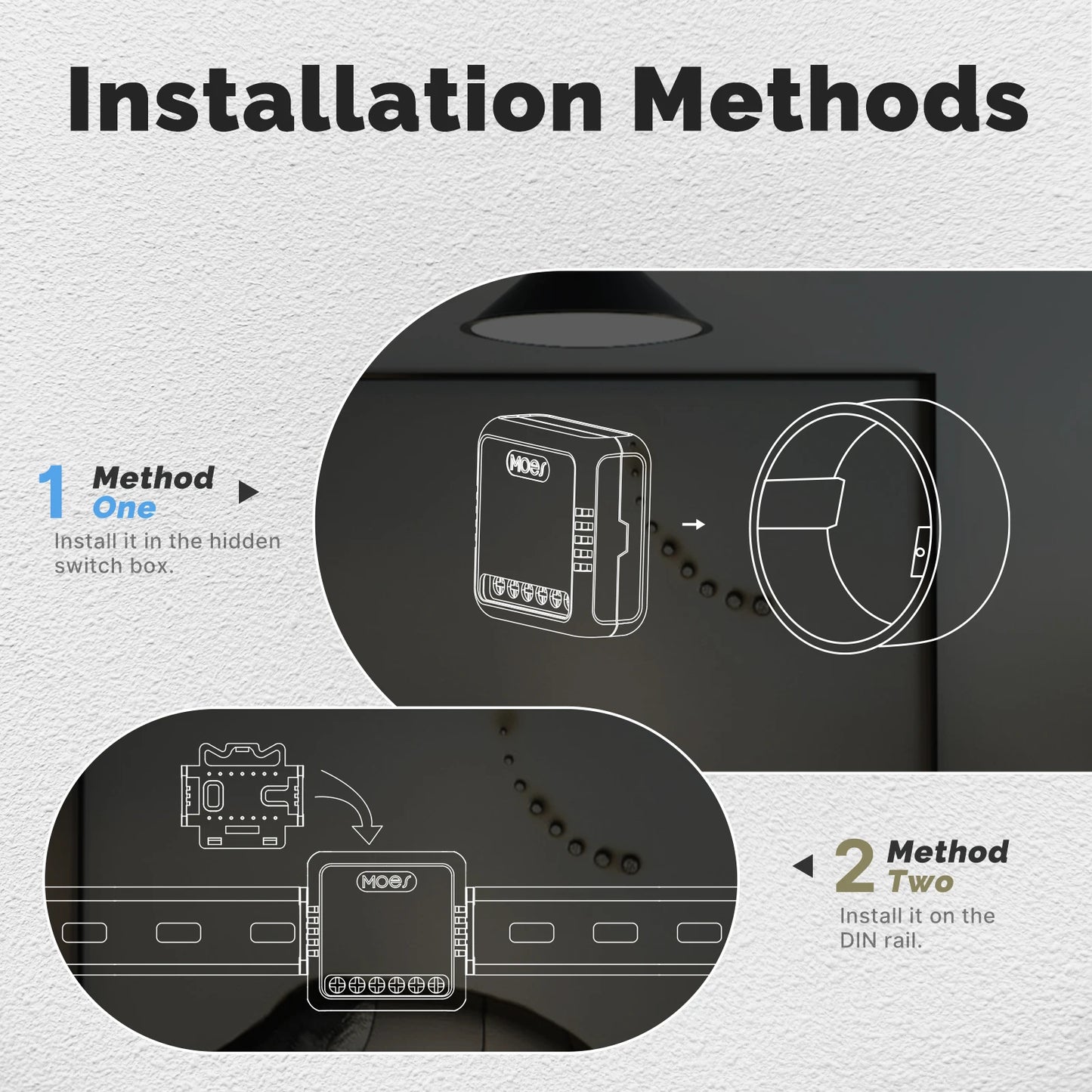 MOES Tuya ZigBee Smart Switch Module Electricity Consumption Monitor Timer Diy Breaker Light Switch 1 Gang Support Alexa Google