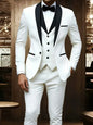New Men's 3 Piece Suit Business Formal Set, Groom & Groomsman Wedding Suit, Elegant Prom & Party Outfit