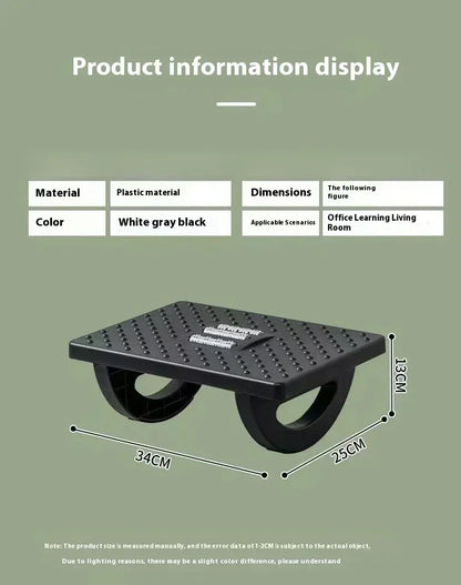 Home/Office Footrest Under Desk Foot Stool Anti-Crossed Legs Semi-Circular Rocking Anti-Slip Massage Roller Footrest Foot Stool