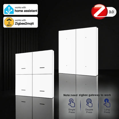 Zigbee Scene Switch Button 4 Gang Wireless Switch Push Button Controller Smart Home Assistant 2MQTT Automation Scenario Switch