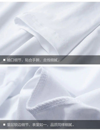 Men's Spring Long-Sleeved T-Shirt round Neck Printed Large Size Trendy Quality Top Casual Fashion Men's Clothing