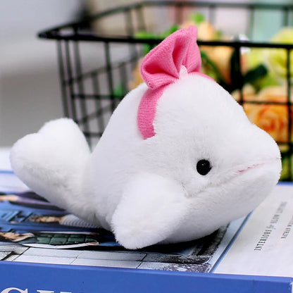 Seal Shark Whale Beluga Keychain Pendant Doll Mini Marine Animal Plush Keyring  Backpack Pendant Decor Kawaii Pendant Doll