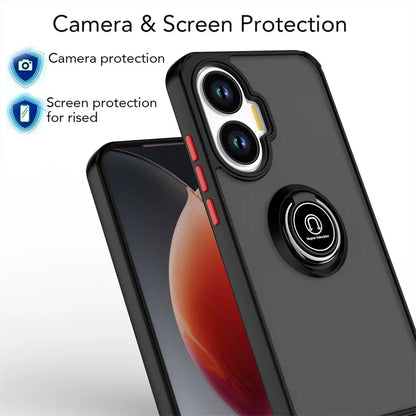 Funda For Xiaomi Poco F7 5G Case Shockproof Matte Hard PC Armor Case For Pocof7 Poko Little F7 F 7 7F Magnetic Holder Ring Cover