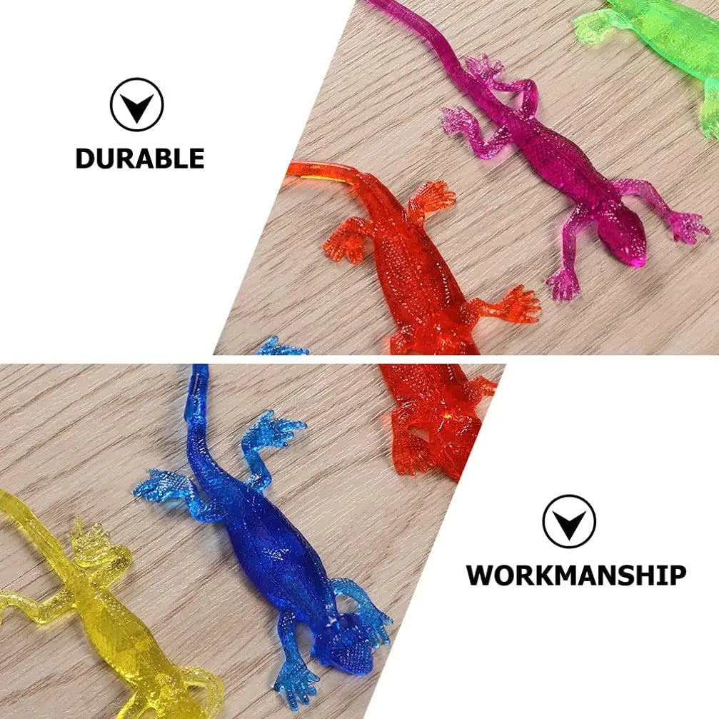 Kids Birthday Party Favors Funny Colorful Sticky Retractable Lizard Toy Pinata Filler Christmas Carnival Boys Girls Rewards