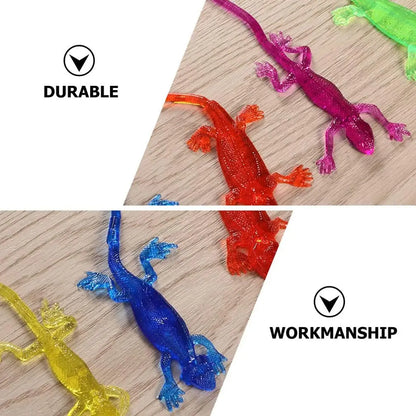 Kids Birthday Party Favors Funny Colorful Sticky Retractable Lizard Toy Pinata Filler Christmas Carnival Boys Girls Rewards