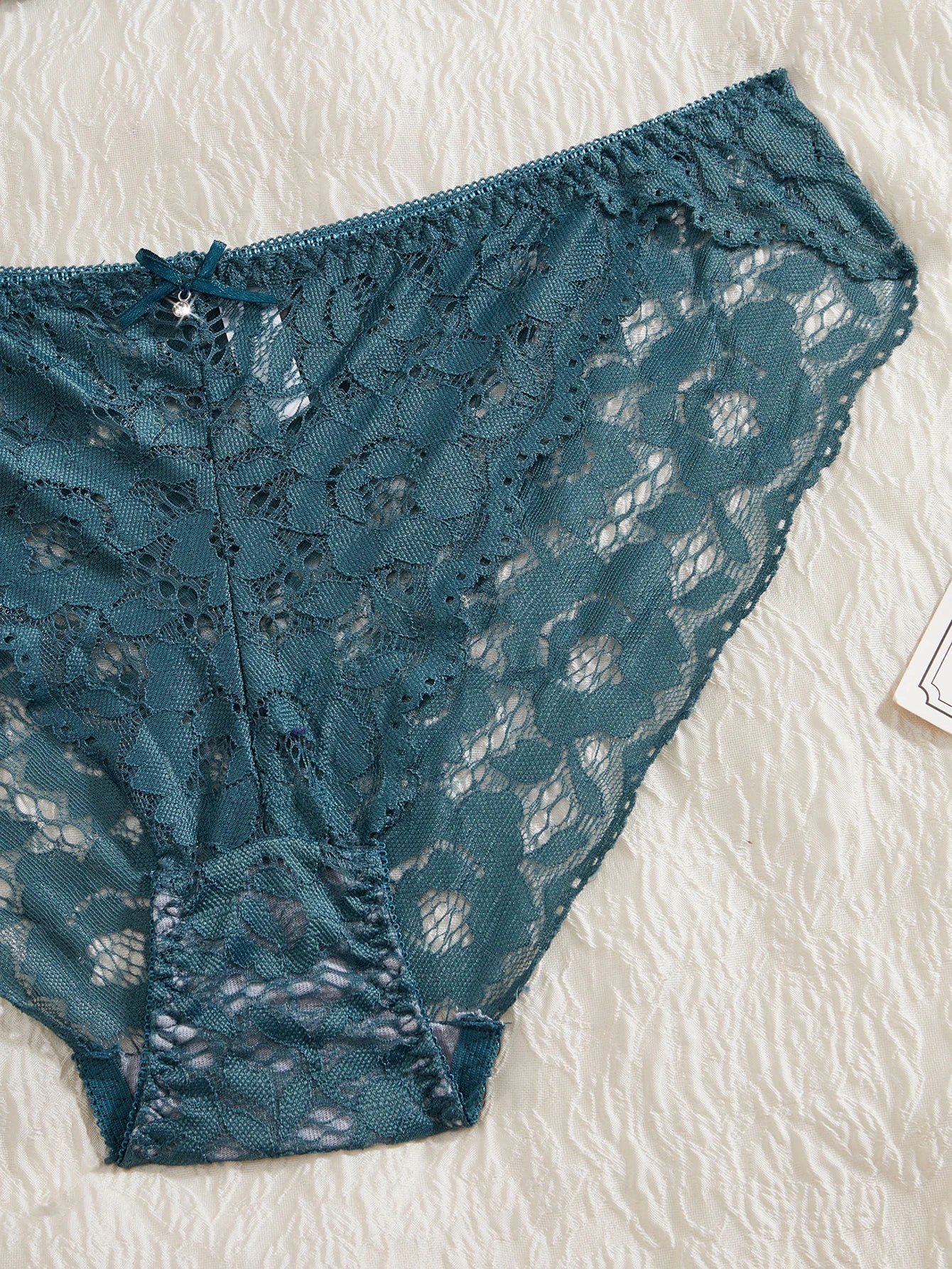 6-Piece Set Women's Underwear Set Sexy Patterned Lace Patchwork No Lining Comfortable Fitting Women's Push-Up Bra Sexy Lingerie