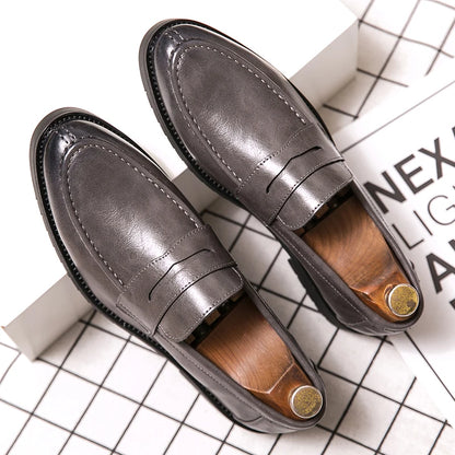 Trend Men's Dress Shoes Classic Leather Loafers Male Slip On Casual Business Shoes For Men Brogues Flat Office Social Shoes Male