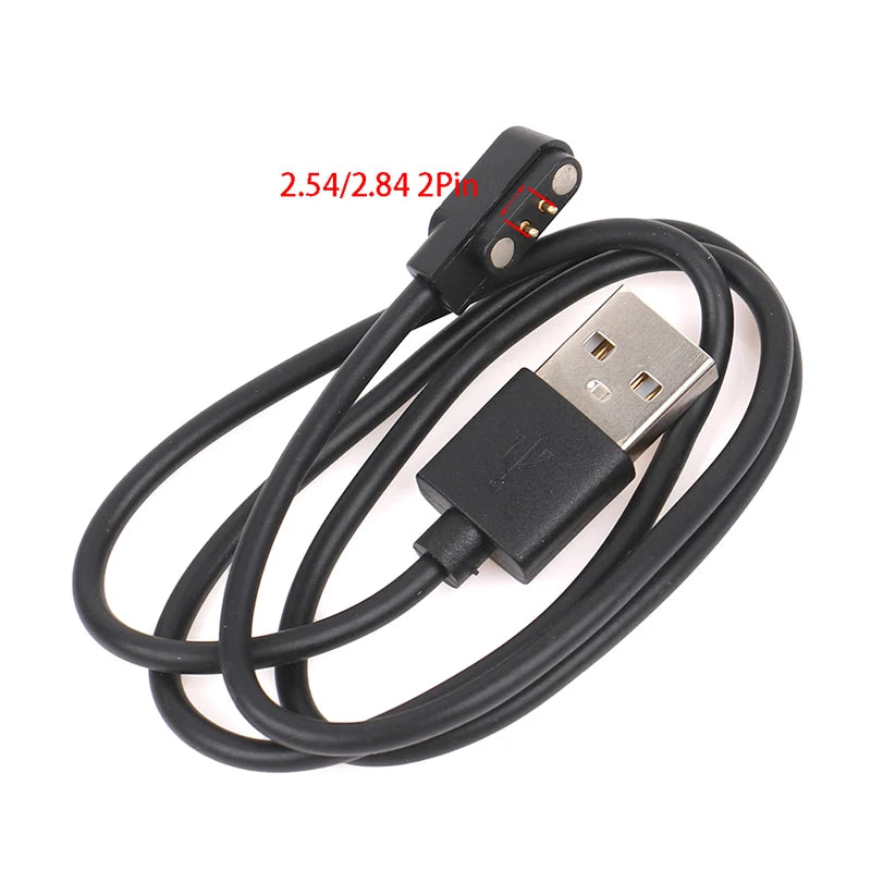 60CM Universal Smart Watch Charger Cord Magnetic Charging Cable 2/4 Pin USB Charger