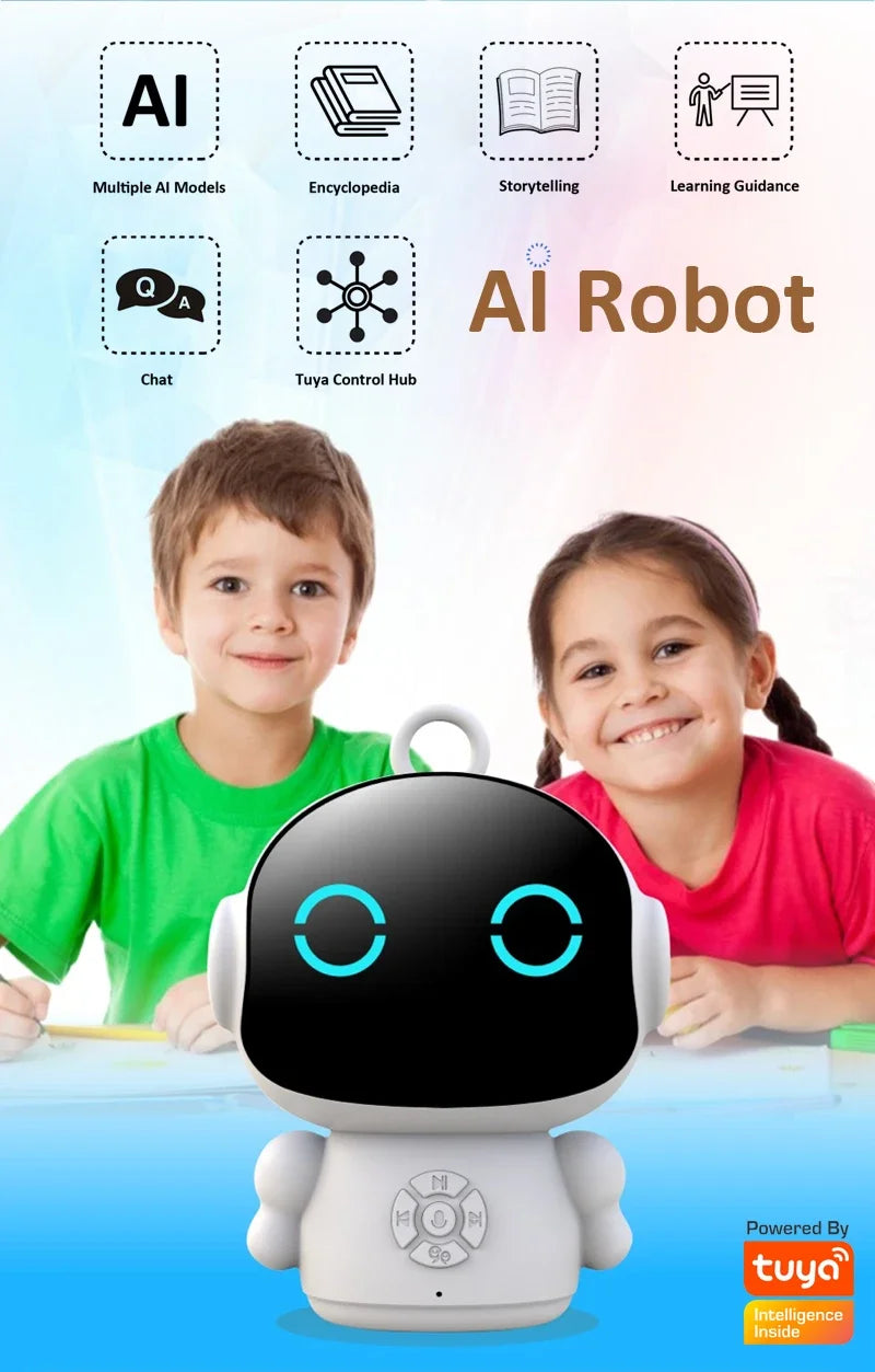 Tuya Smart AI Companion Robot Early Education Toys Emotional Communication Works with ChatGPT Germini Grok Mistral DeepSeek