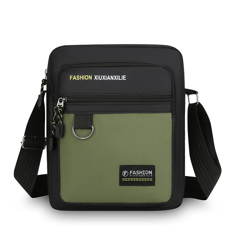 Men's Crossbody Bag Large Capacity MultiPocket Waterproof Oxford Casual Business Shoulder Sling Messenger for TravelDailyCommute