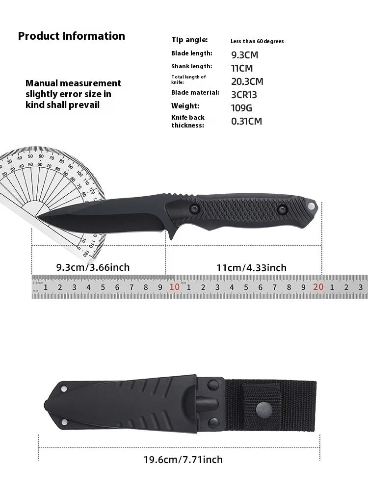 Outdoor Tactica Personal Defense Sharp Diving Utility High Hardness Integrated Dragon Bone Design Survival Tool