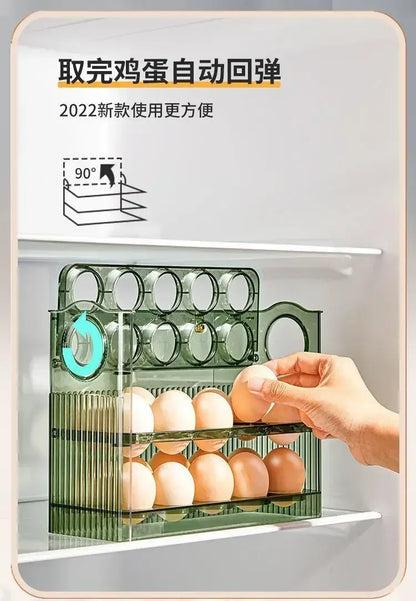 Egg Storage Box Side Door of Refrigerator Storage Organizer Kitchen Reversible Special Egg Storage Tray Kitchen Accessories