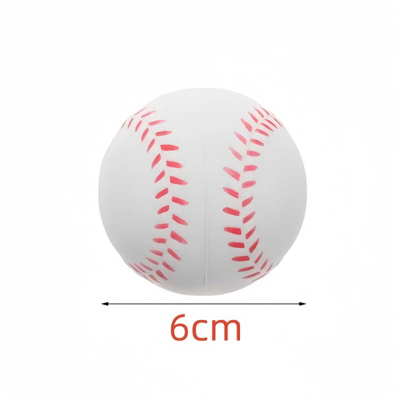 12pcs 6cm PU Baseball Soft Sponge Ball Toy Outdoor Sport Practice Trainning Base Ball Kids Decompression Indoor Outdoor Toy Ball