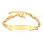 Customized Name & Text Gold Plated Stainless Steel Link Bracelet Fashion Personalized Custom Jewelry Men Women