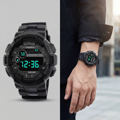 Fashion Men‘s Watch Waterproof Sports Digital Watches Men Large Dial Electronic Wristwatch Clock for Boys Child Reloj Hombre