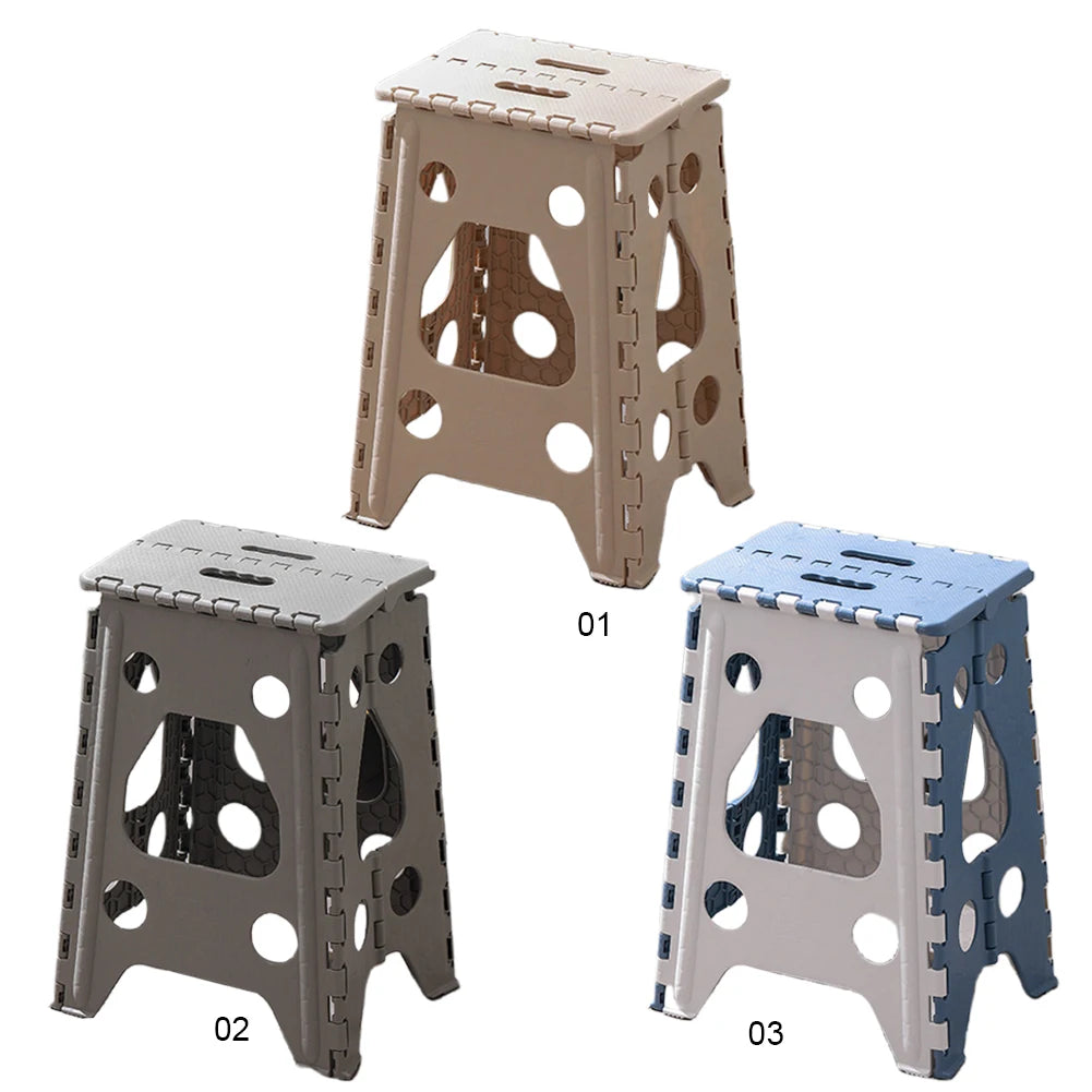 Portable Foldable Stool Outdoor Indoor Dining Table Chair 18 Inch Folding Step Stool 400 LBS Capacity Collapsible Plastic Stools