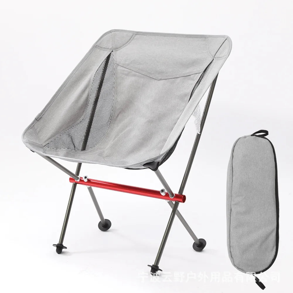 Portable Folding Camping Chair Full-Aluminum Frame Compact with Carry Bag Outdoor Hiking Fishing Backpacking