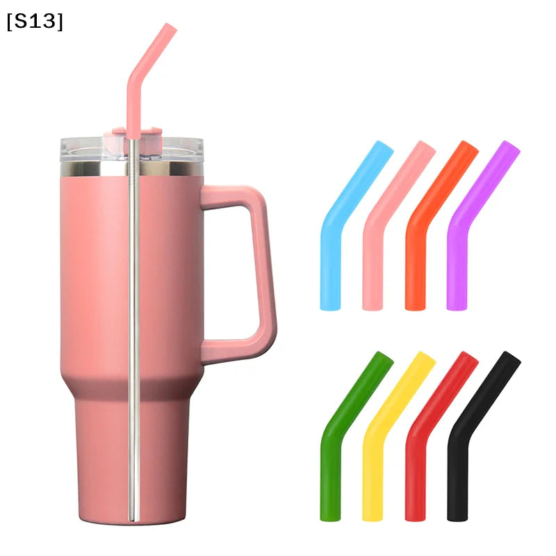 6Pcs/Set Soft Silicone Straw Covers Straws Tips Covers Fit For 9mm Wide Reusable Stainless Steel Straw Nozzles[Q]Q@