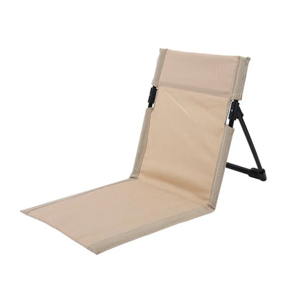 Lightweight Portable Outdoor Folding Beach Chair picnic groud seat One-Piece Backrest Design for Camping Travel Leisure No Legs