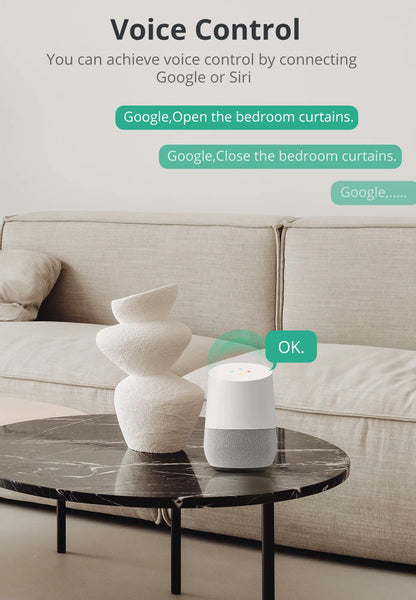 Zemismart Matter Over Thread Smart Curtain Motor Google Home App Samrtthings App Control Automatic Curtain System