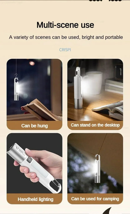 Outdoor Strong Lights Flashlight Camping Emergency Household High Brightness Multifunctional Rechargeable With Side Light