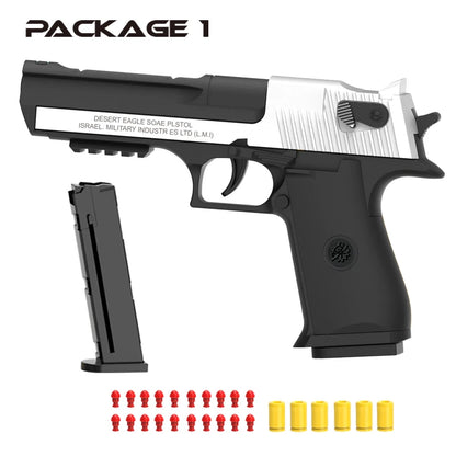 Tactical simulation toy gun model, shell ejection soft foam dart launcher, manually operated launcher