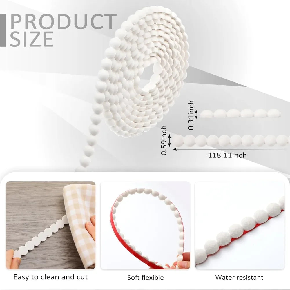 DIY Decoration 3 Meters Wall Molding Trim Flexible Paintable Stick for Walls Beads Self-Adhesive Paneling Strip Backsplash
