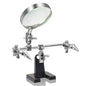 Helping Third Hand Tool Soldering Stand with 5X Welding Magnifying Glass 2 Alligator Clips 360 Degree Rotating Adju Repair Tools
