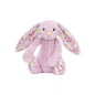 JC Bonnie Rabbit Plush Toy with Floral Ears Kawaii Stuffed Doll Soft Sofa Cushion Kids Birthday Gift Room Decor