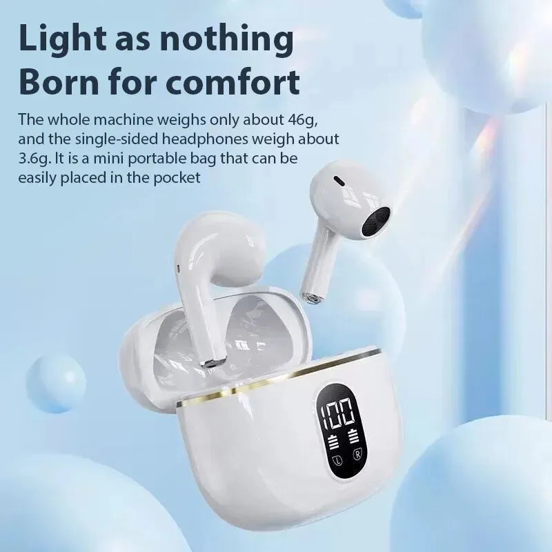 X87 In-Ear Headphones with LED Digital Display HiFi Stereo Earphones Long-lasting Headsets Phones Laptops Widely Compatible